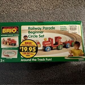 Vintage 1999 BRIO Wooden railway parade beginner circle set
